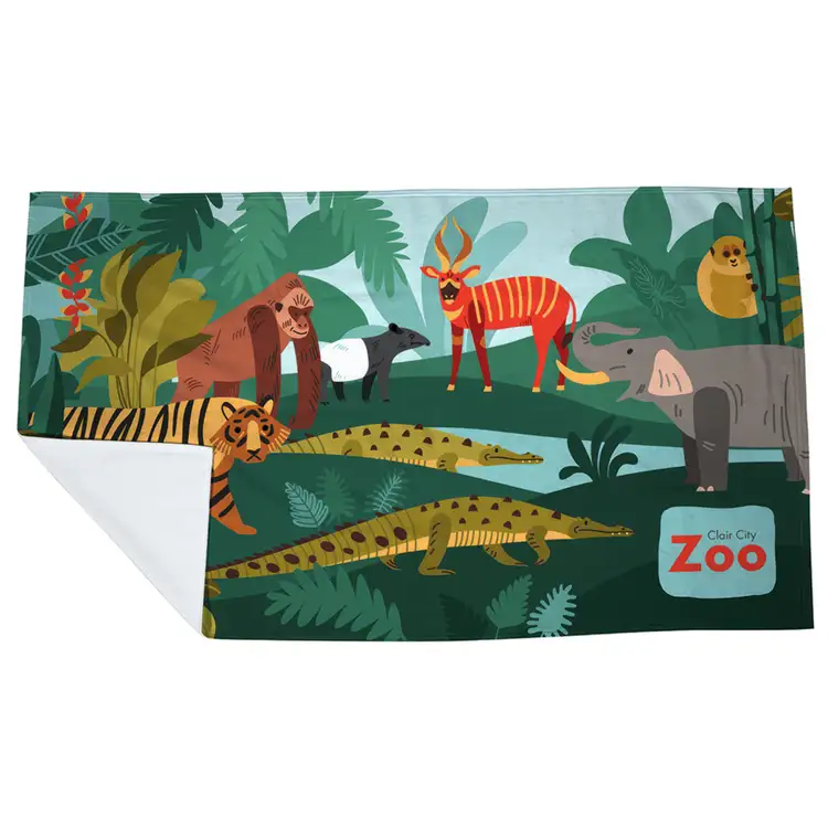 Silk Touch Beach Blanket-Towel 35" x 60" Full Color #2