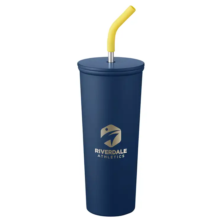 Gobelet isolé sous vide avec paille en acier inoxydable Essex 23 oz #3