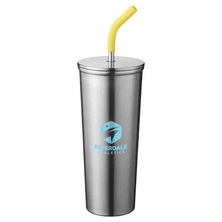 Gobelet isolé sous vide avec paille en acier inoxydable Essex 23 oz #4