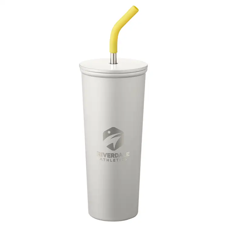 Gobelet isolé sous vide avec paille en acier inoxydable Essex 23 oz #5