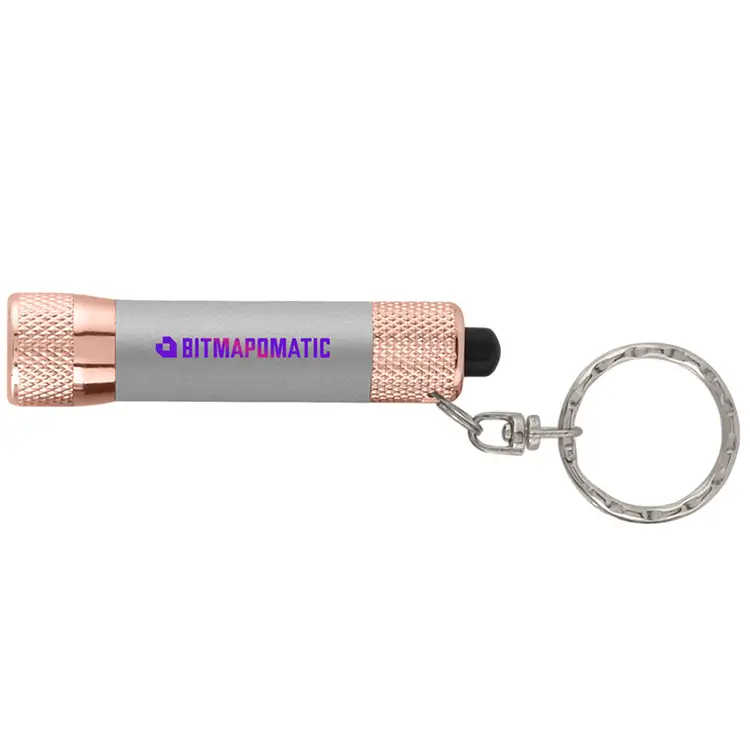 Lampe de poche Chroma Softy LED métallisée or rose avec porte-clés ColorJet #4
