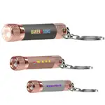 Lampe de poche Chroma Softy LED métallisée or rose avec porte-clés ColorJet