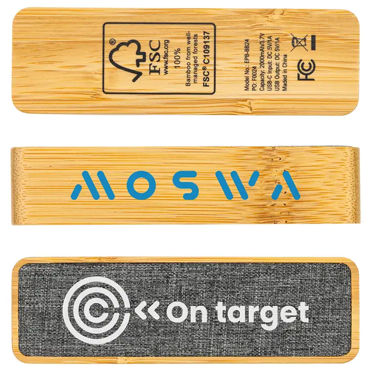 FSC Bamboo and RPET 2000mAh Mini Power Bank #4