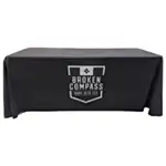 Sublimated Premium Table Cloth for 6' Table Drape Style 4 Sided Closed Back Rounded Corners