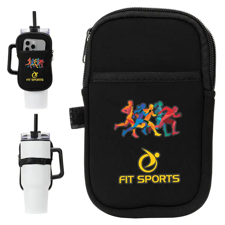 Pochette zippée pour grands gobelets