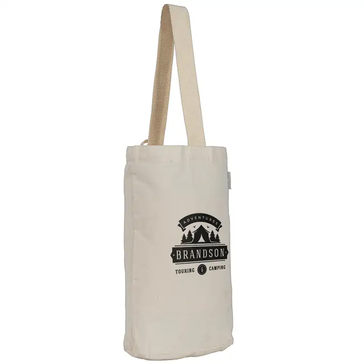Tango Dual-Bottle Wine Tote Bag 8 oz Recycled Cotton Blend #2