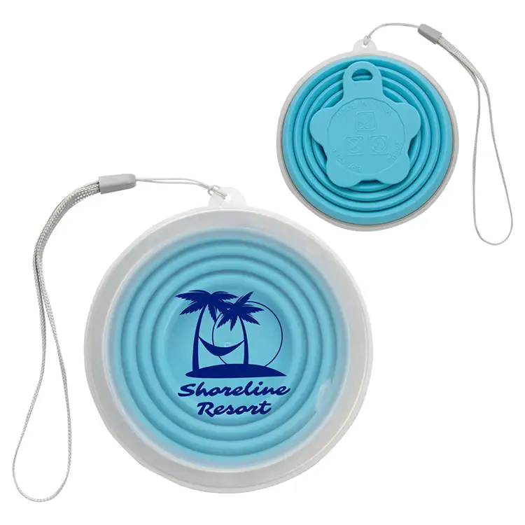 Tasse 9 oz pliable en silicone avec couvercle #5