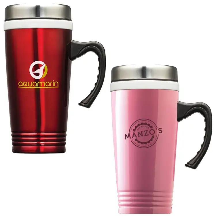 Tasse de voyage en acier inoxydable et en céramique 13 oz