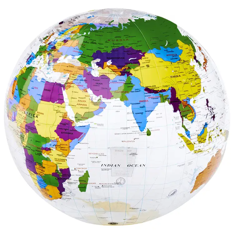 Ballon de plage globe terrestre 14 pouces #2