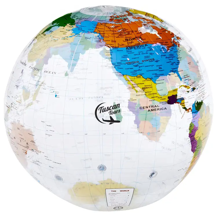 Ballon de plage globe terrestre 14 pouces