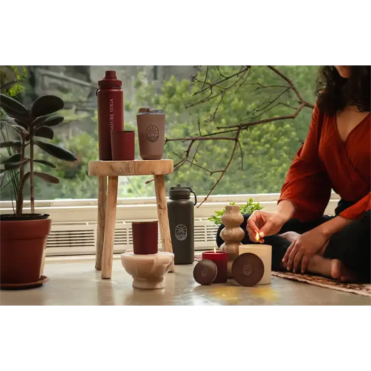 Summit Glass Candle with Acacia Wood Lid #11