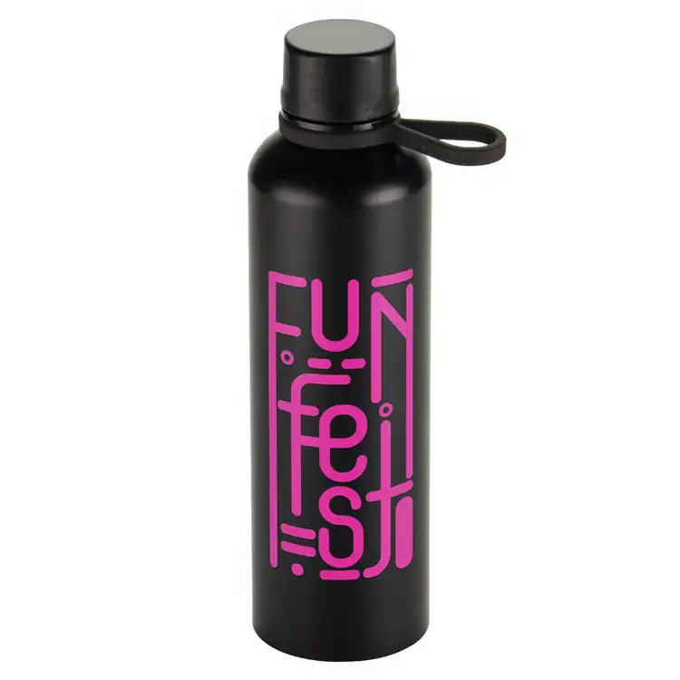 Avento 25 oz Recycled Aluminum Bottle with Silicone Loop #2