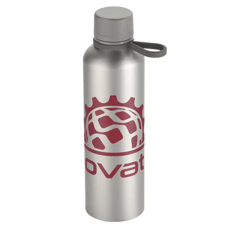 Avento 25 oz Recycled Aluminum Bottle with Silicone Loop #5