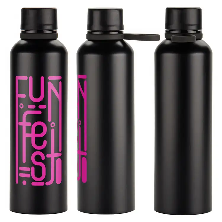 Avento 25 oz Recycled Aluminum Bottle with Silicone Loop #8