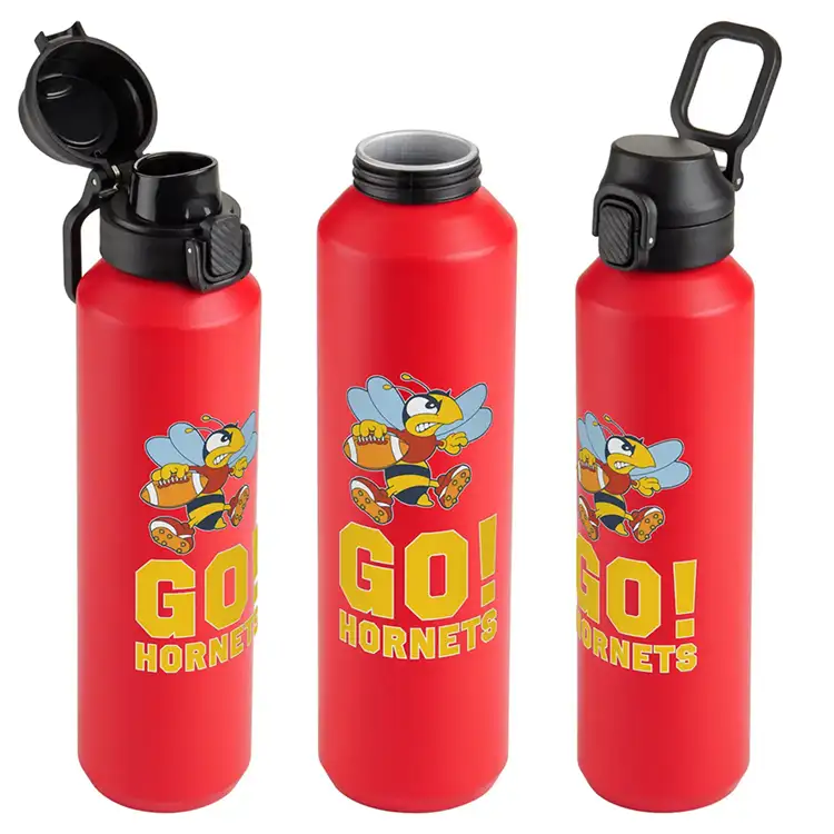 Nexus 27 oz Recycled Aluminum Bottle with Flip-Top Lid and Carabiner #12