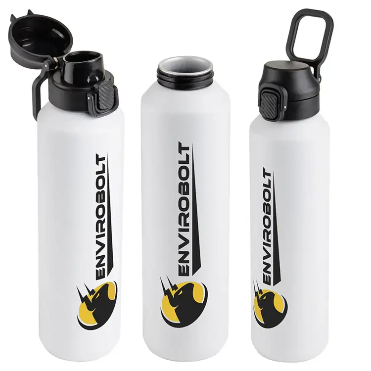 Nexus 27 oz Recycled Aluminum Bottle with Flip-Top Lid and Carabiner #15