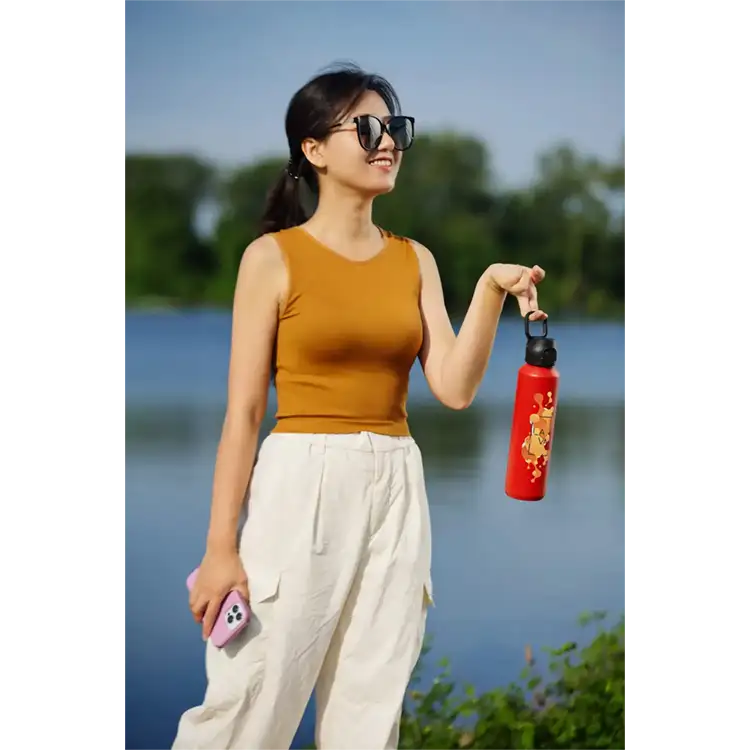 Nexus 27 oz Recycled Aluminum Bottle with Flip-Top Lid and Carabiner #20