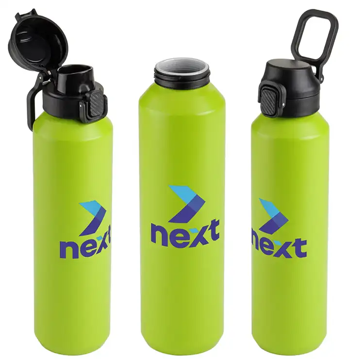 Nexus 27 oz Recycled Aluminum Bottle with Flip-Top Lid and Carabiner #4