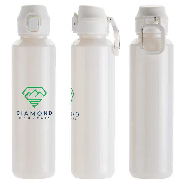 Switchback 27 oz RPET Bottle with Snap-Top Lid & Carabiner #9