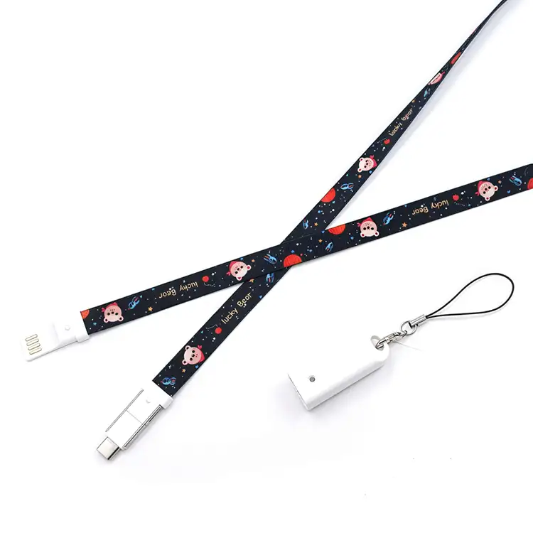 3-in-1 Lanyard Charging Cable with Long Shell