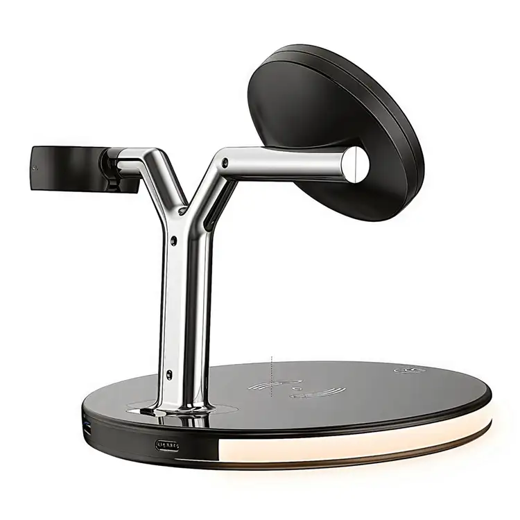 3-in-1 Magnetic Stand Wireless Charger with 2-level LED lights #11