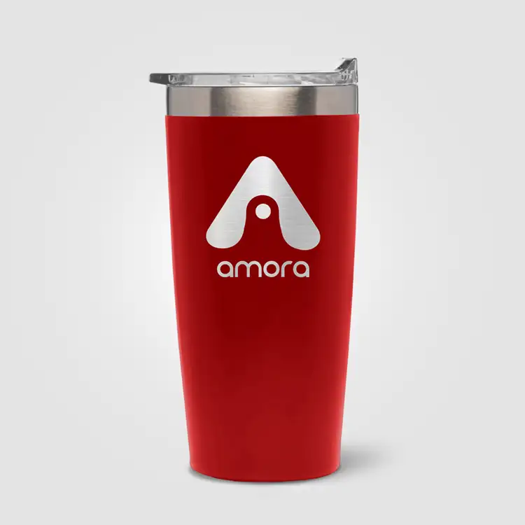 Gobelet isotherme Kona à double paroi en acier inoxydable 18 oz - Laser #4