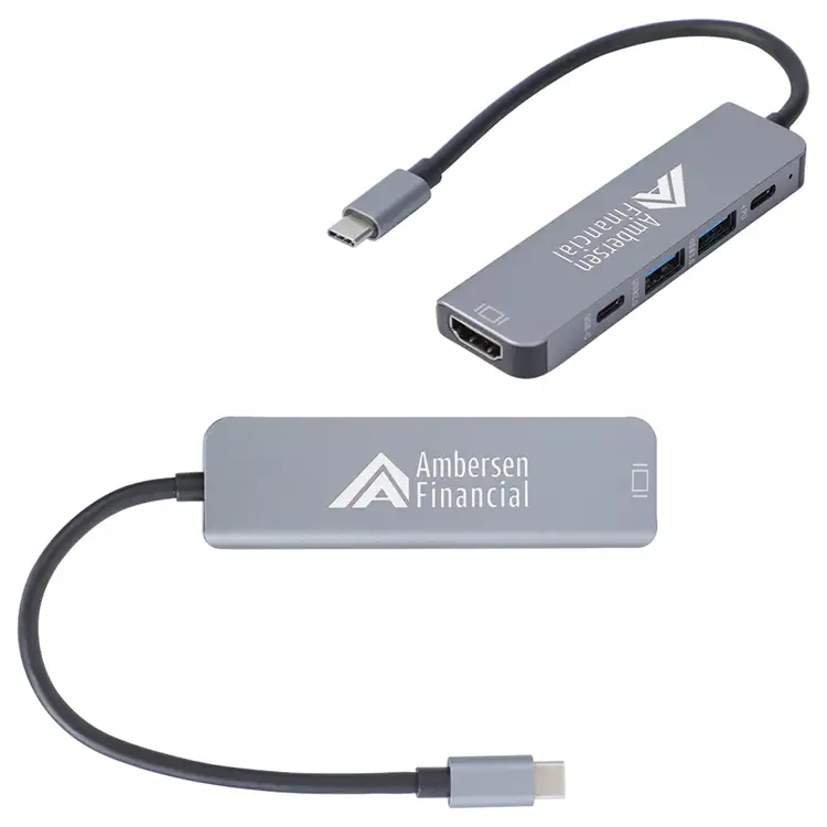 Hub USB-C 5 ports avec USB-A, USB-C et HDMI