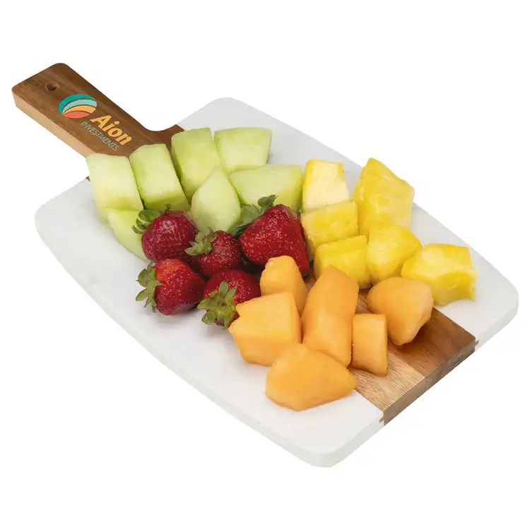 Planche à découper en acacia et marbre #6