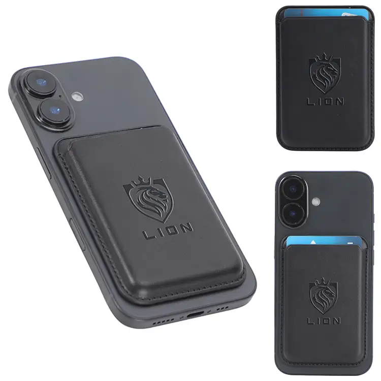 Portefeuille de téléphone portable à 3 cartes avec anneau magnétique