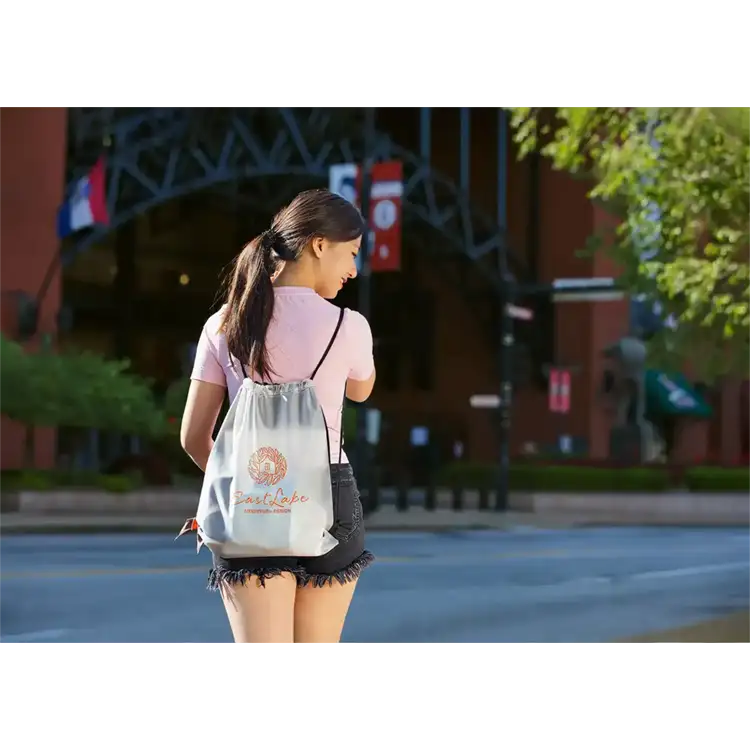 Pearl Soft-Touch Drawstring Bag #5