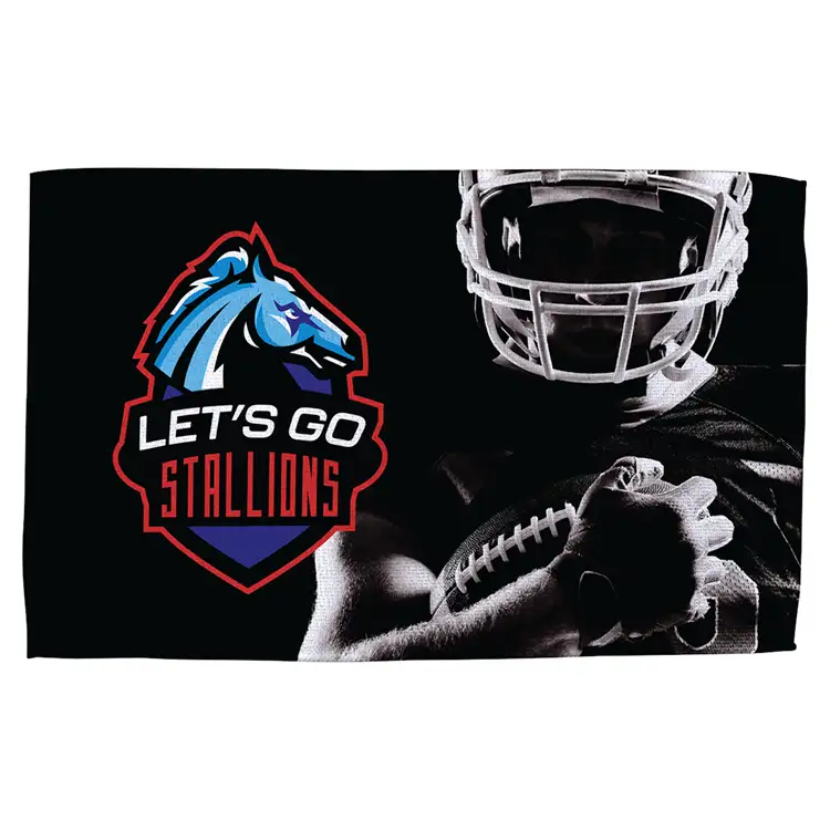 Serviette Rallye en microfibre Terry 11" x 18" en couleur