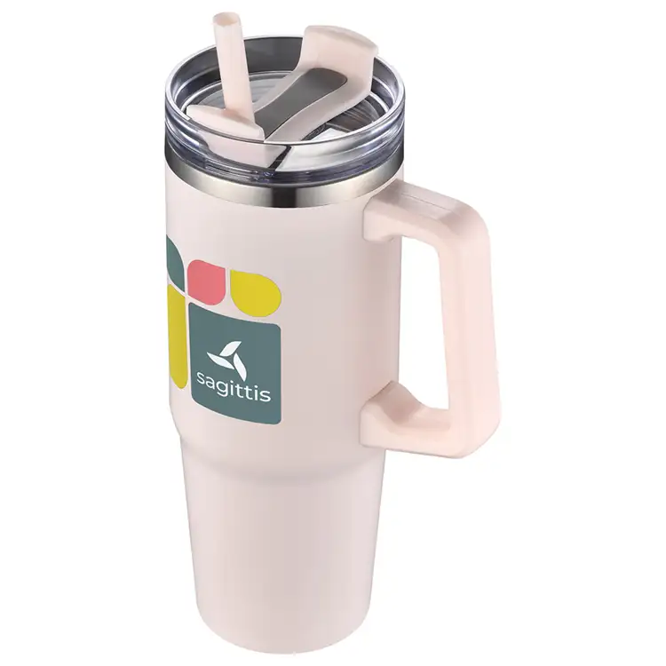 Milo 30 oz Vacuum Insulated Stainless Steel Mug with Straw #7