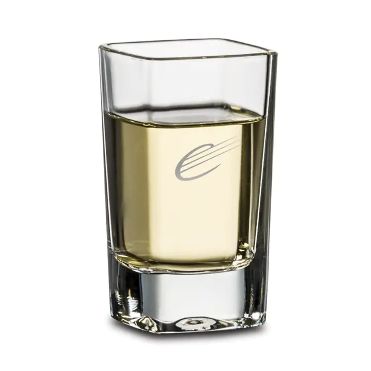 Verre à shooter carré Palermo avec impression