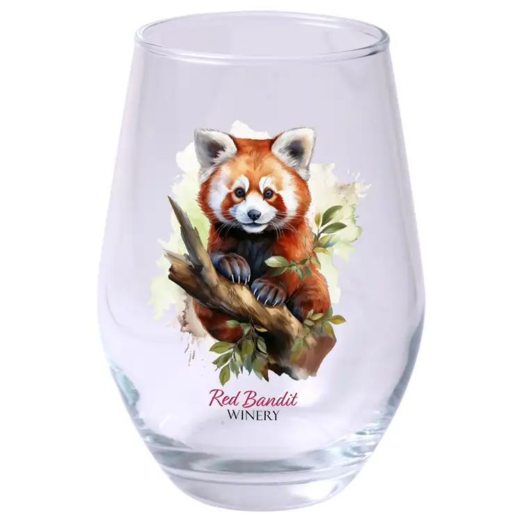 Full Colour Stemless Wine Glass 11.5 oz