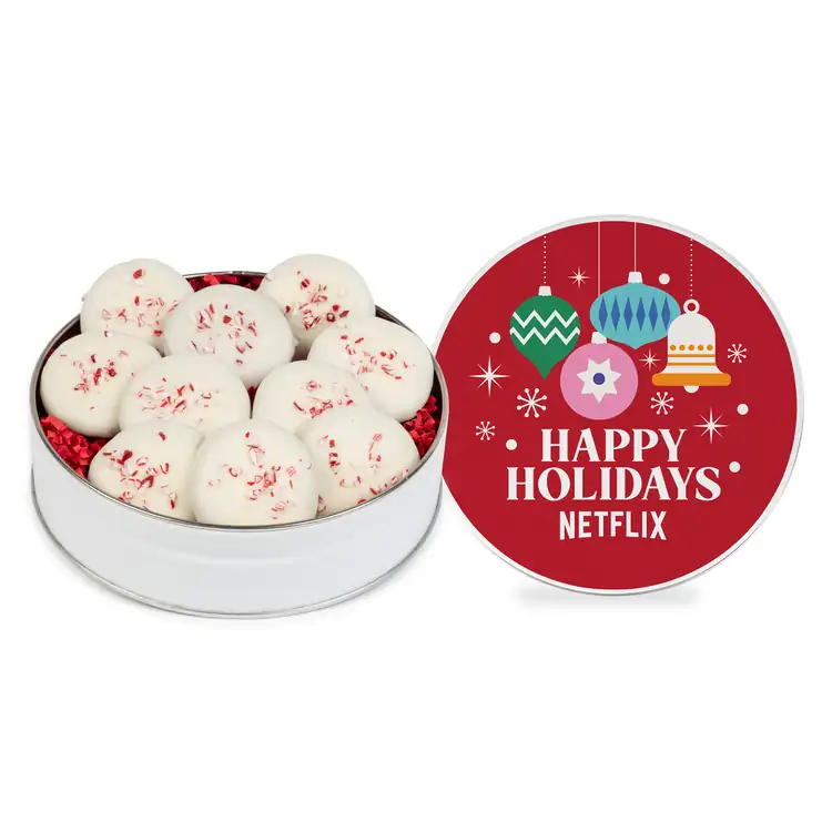 10 Peppermint Cookies in Small Gift Tin