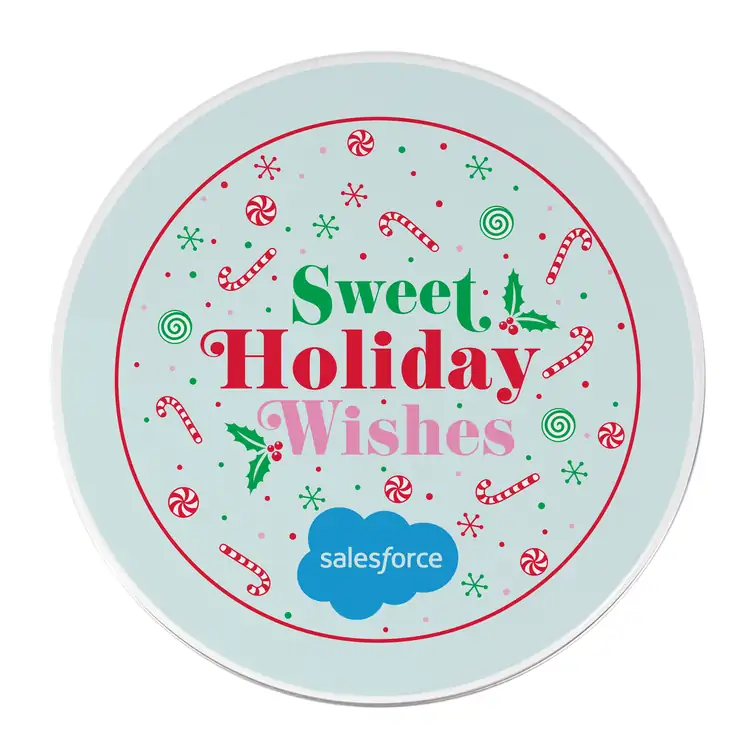 18 Peppermint Cookies in Medium Gift Tin #2