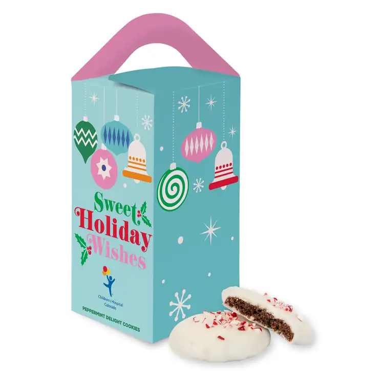 8 Peppermint Cookies in Tote Gift Box