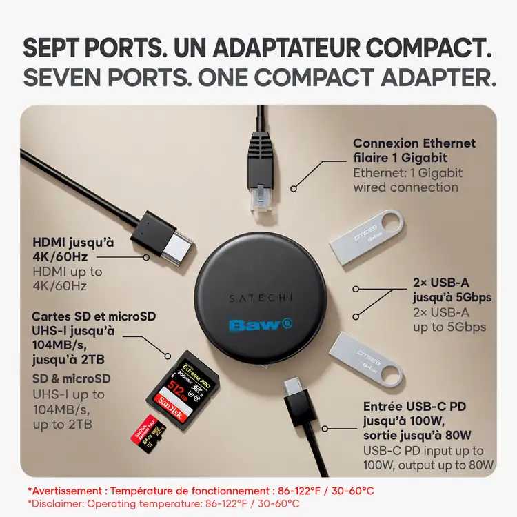 SATECHI OntheGo 7-in-1 Multiport Adapter #7