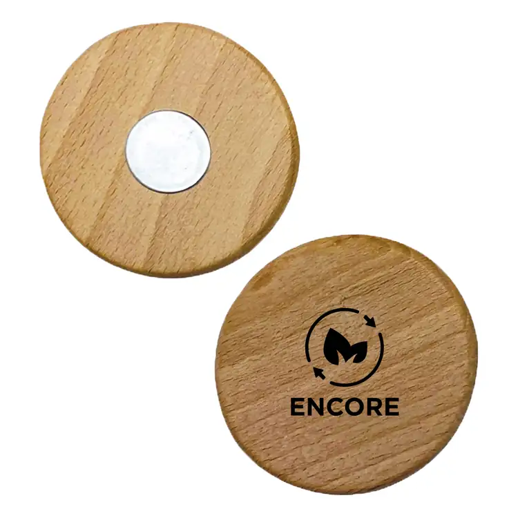 Round Wood Magnet #2