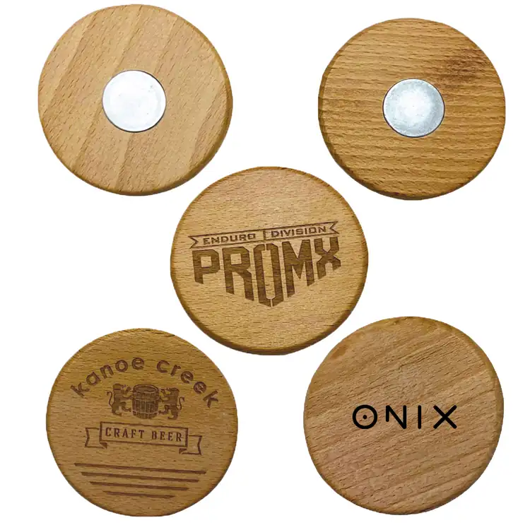 Round Wood Magnet