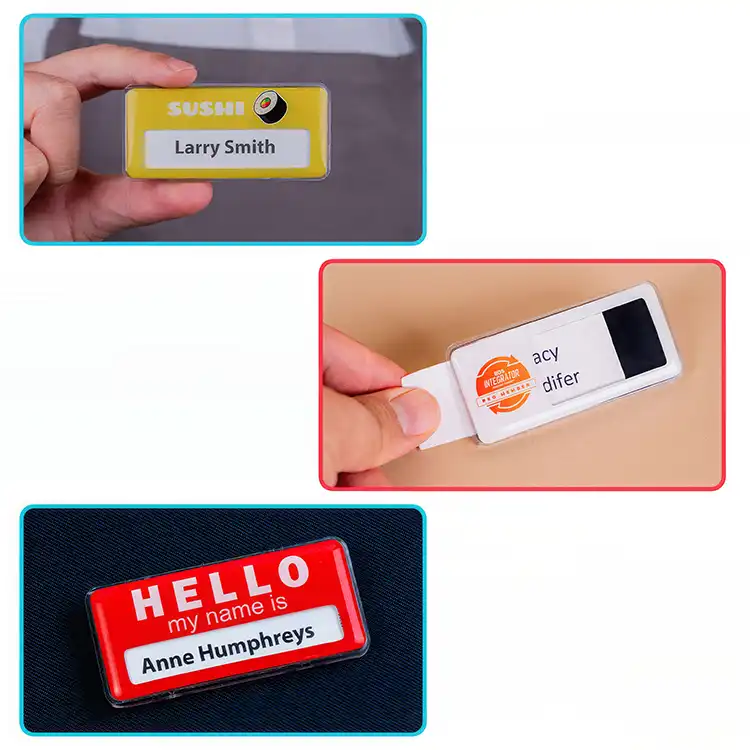 Badge porte-nom Réutilisable #4