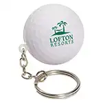 Golf Ball Key Chain Stress Ball