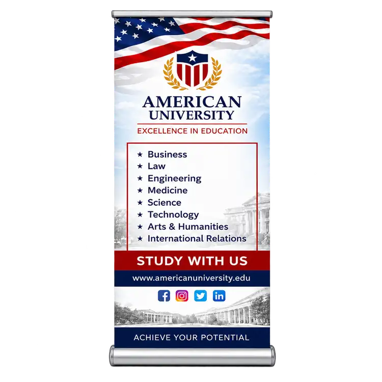 Deluxe Wide Base Blockout Fabric Retractable Banner