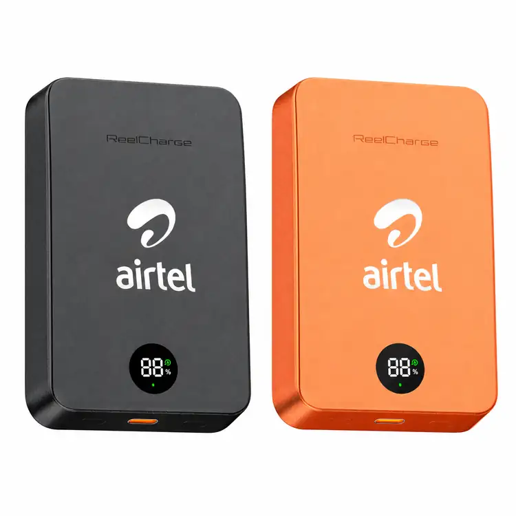 ReelCharge ReelSafe Aluminum Wireless Power Bank 10000 mAh