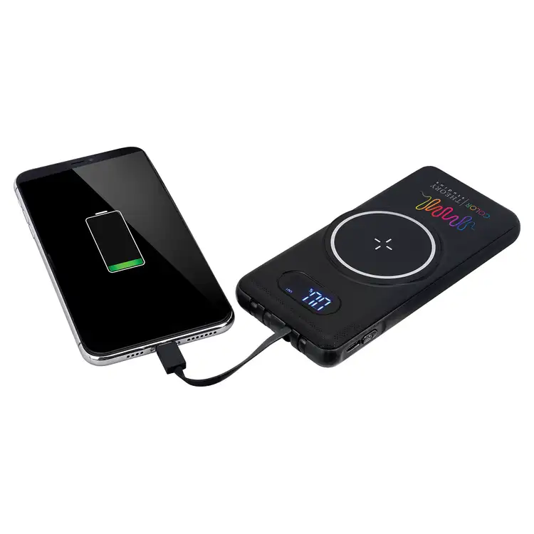Banque de puissance sans fil magnétique à câbles intégrés 10000 mAh #2