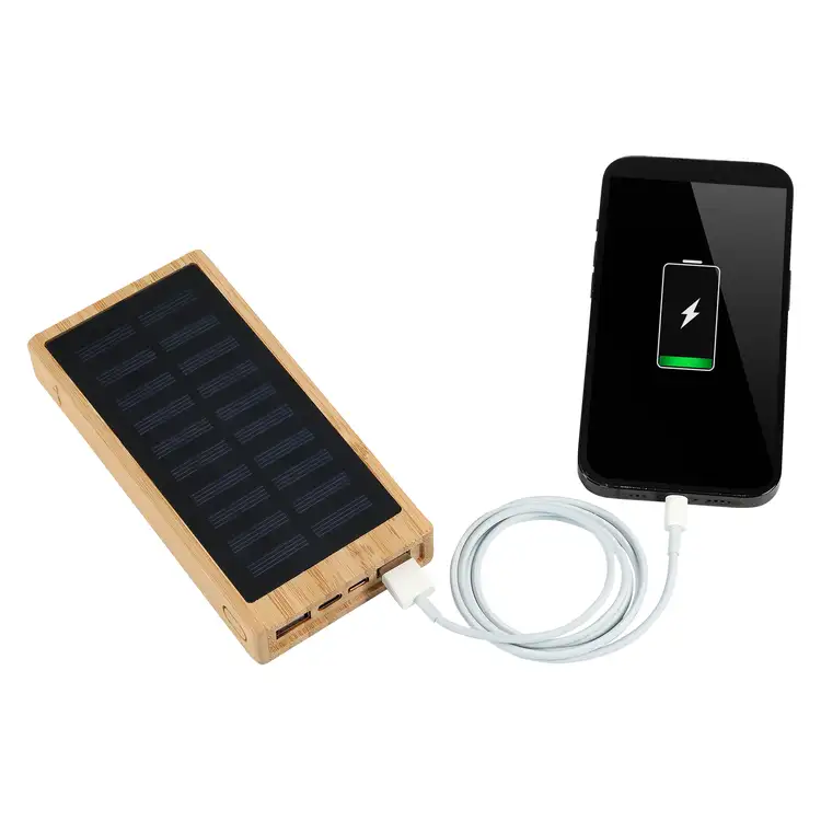 Bamboo Solar and Wireless 10000 mAh Power Bank #3