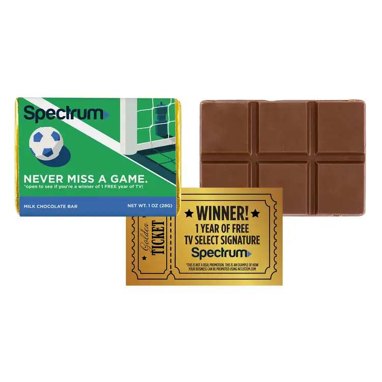 Barre de chocolat thème soccer 1 oz #2