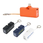 Batterie externe Bijou 1200 mAh homologuée UL avec connecteur USB-C et porte-clés