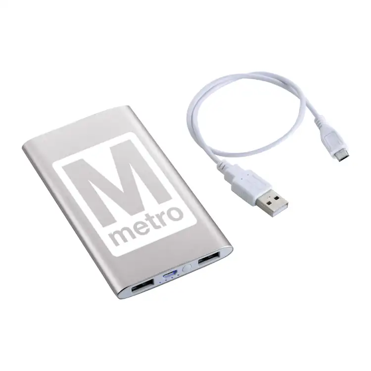 Batterie externe Sleek en aluminium à double sortie #2