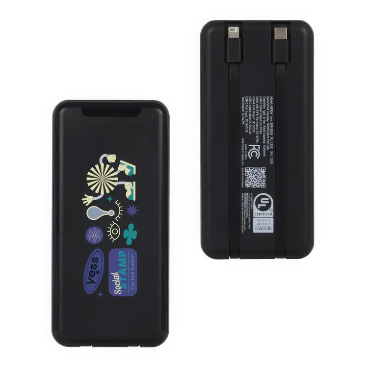 Squire 10000mAh UL Listed Power Bank with Built-In Charging Cables #2